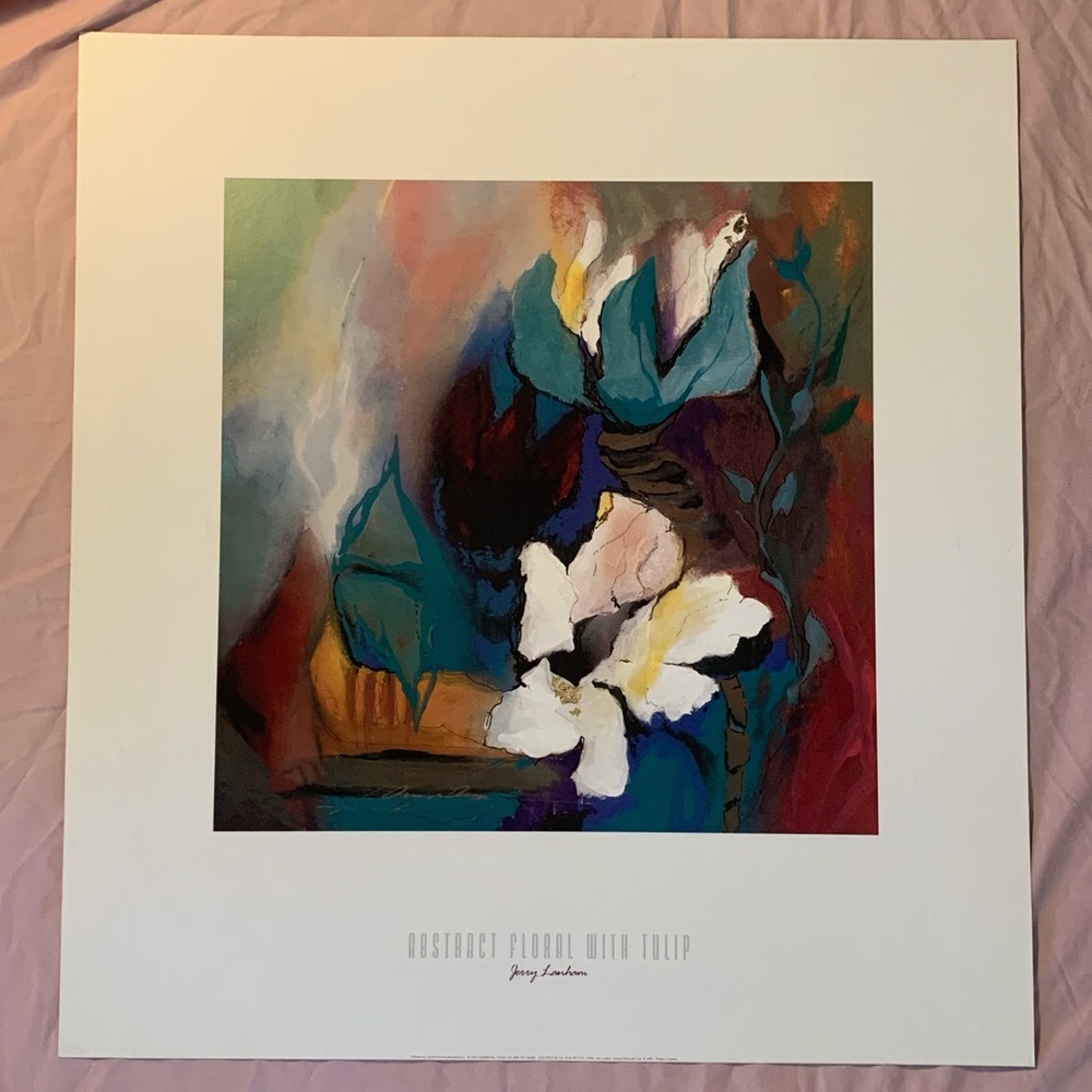 "Abstract Floral With Tulip"- Jerry Lanham 26” x 28”